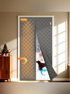 GlideSpark Magnetic Thermal Insulated Door CoverFit Door Size 32x80